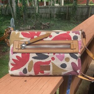 Fossil floral crossbody shoulder bag